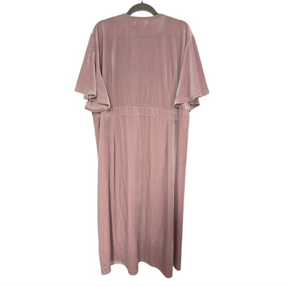 Jessakae dusty pink velvet dress size 3XL - Picture 2 of 7